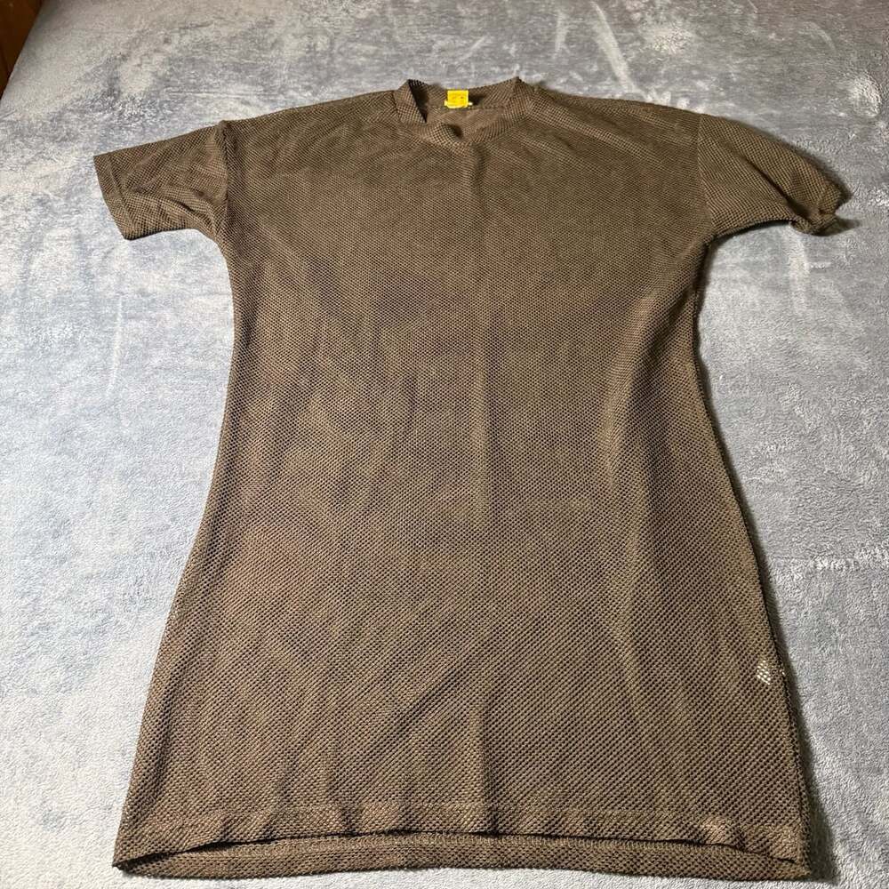 Daisy Brown Mesh Open-Knit Short Sleeve T-Shirt